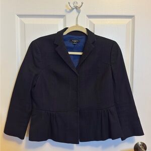 Ann Taylor Navy Peplum Blazer